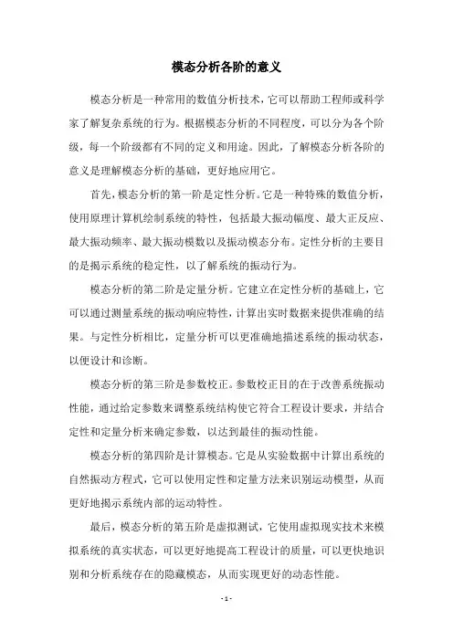 模态分析各阶的意义