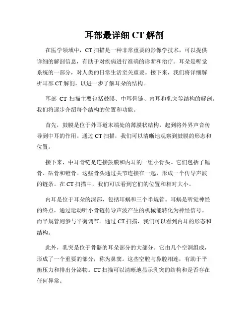 耳部最详细CT解剖