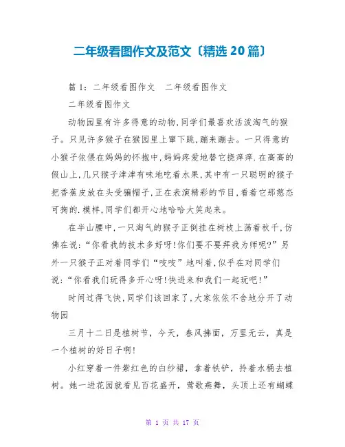 二年级看图作文及范文(精选20篇)