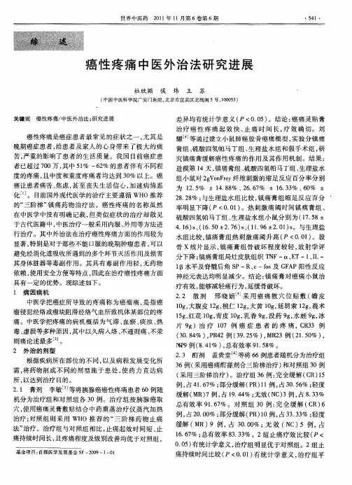 癌性疼痛中医外治法研究进展