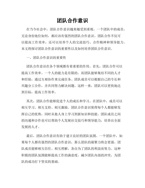 团队合作意识
