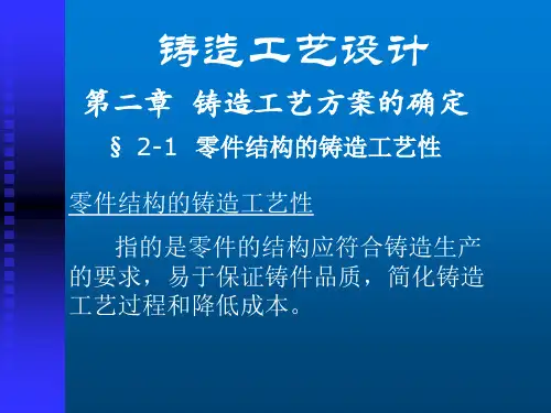 铸造工艺设计【精品课件】