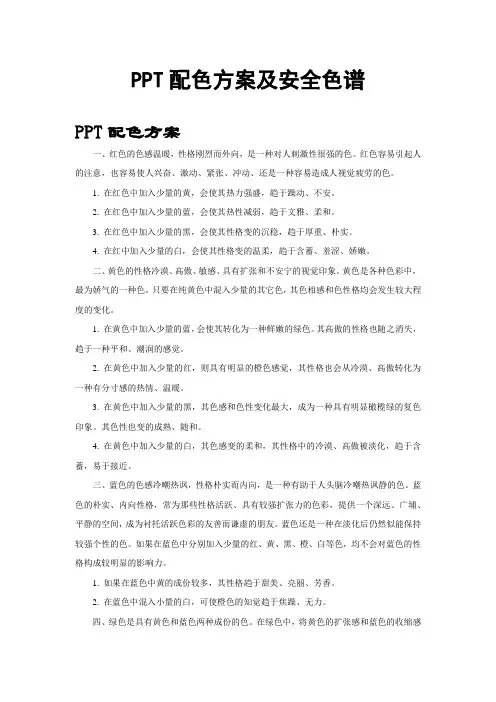 PPT制作的配色方案