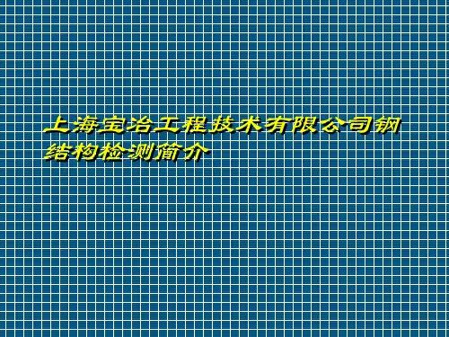 【钢结构】上海宝冶工程技术有限公司钢结构检测简介