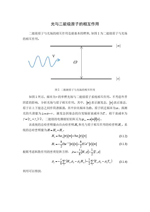 光与二能级原子的相互作用