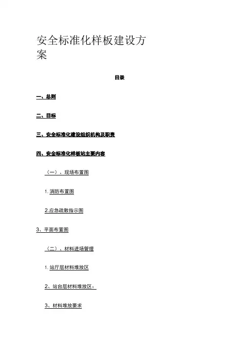 安全标准化样板建设方案(全)