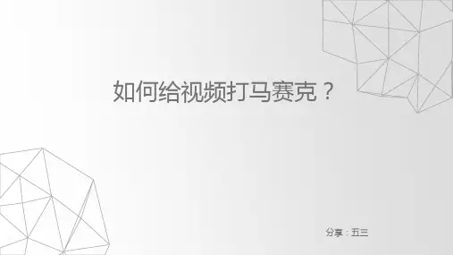 如何给视频打马赛克,教你多种方法实现