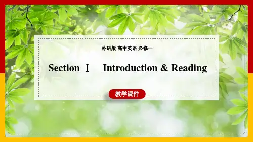 高中英语外研版必修一《SectionⅠIntroduction》课件