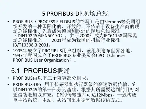 PROFIBUS-DP现场总线通信网络及应用系统