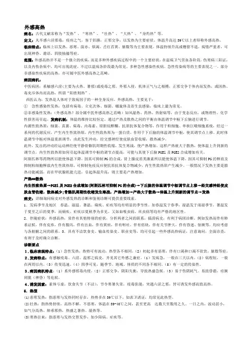 最新中医内科学-外感高热