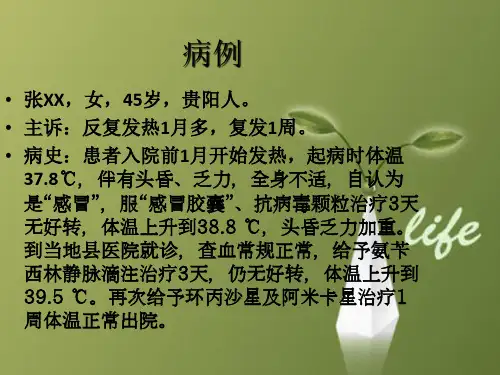 课件：伤寒病例