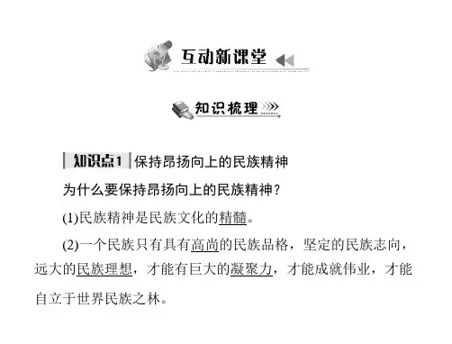 思想品德：第五课 第2课时 弘扬和培育民族精神  配套课件(人教版九年级)(PPT)2-2