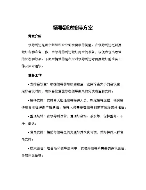 领导到访接待方案