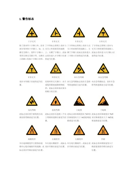 道路交通标志图解