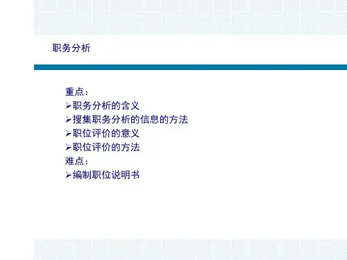职务分析