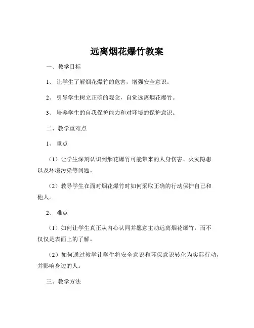 远离烟花爆竹教案