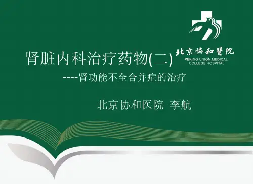 肾内科治疗药物2019二-协和内科