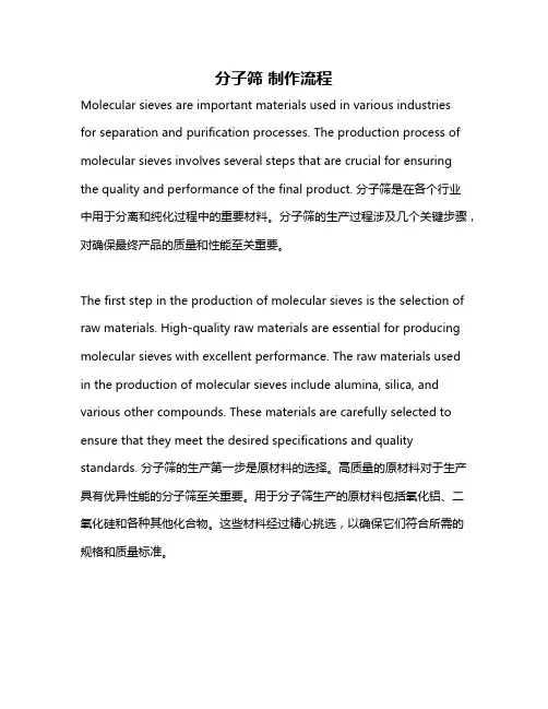 分子筛 制作流程