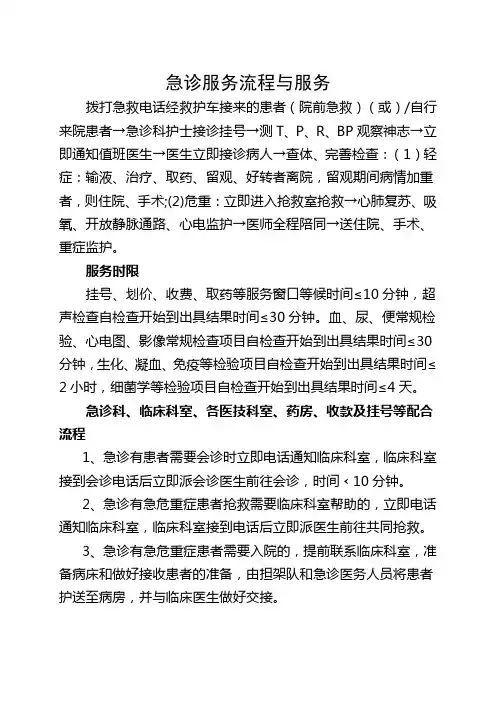 急诊服务流程及规范93891