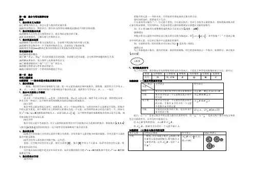 2021届高中数学一轮复习基础知识手册第一编 集合与常用逻辑用语