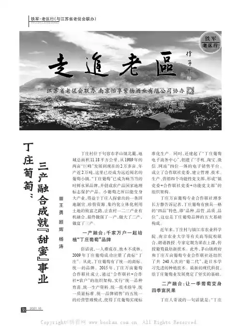 走进老区——江苏句容篇 丁庄葡萄：三产融合成就“甜蜜”事业