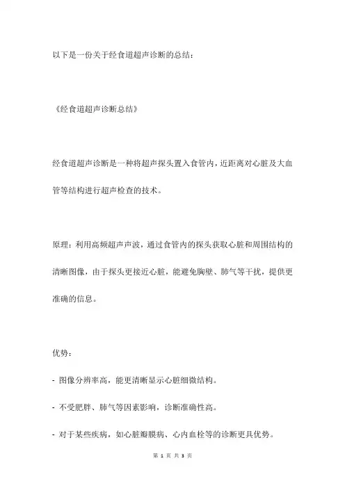 经食道超声诊断总结