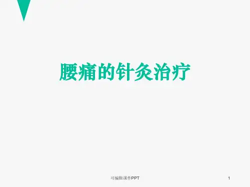 腰痛的针灸治疗PPT课件
