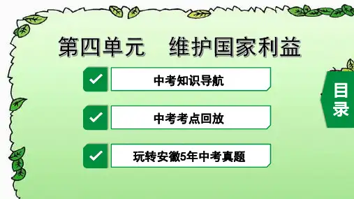 道德与法治中考考点研究 八上4.第四单元  维护国家利益
