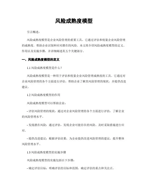 风险成熟度模型