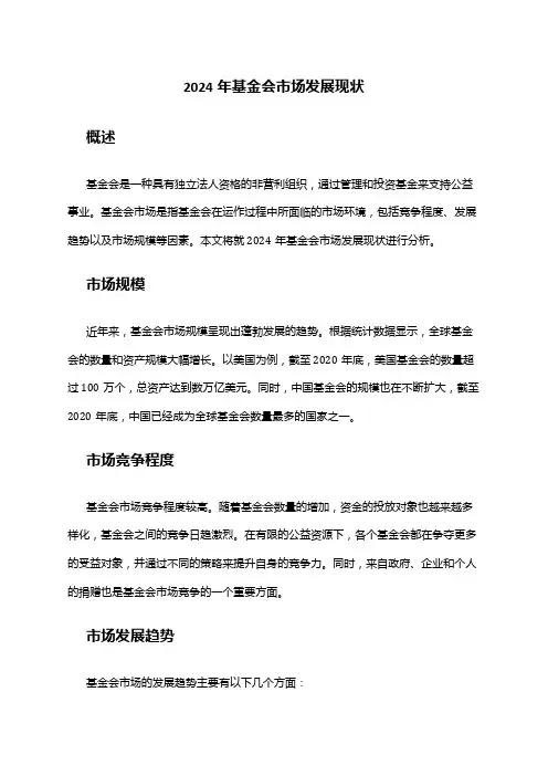 2024年基金会市场发展现状