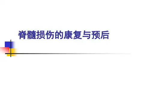 SCI预后脊髓损伤的康复与预后