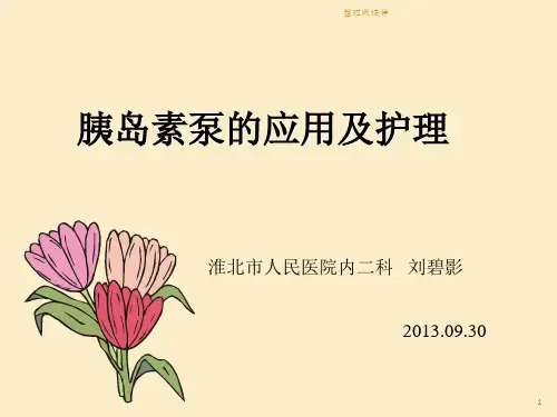胰岛素泵的应用及护理ppt课件