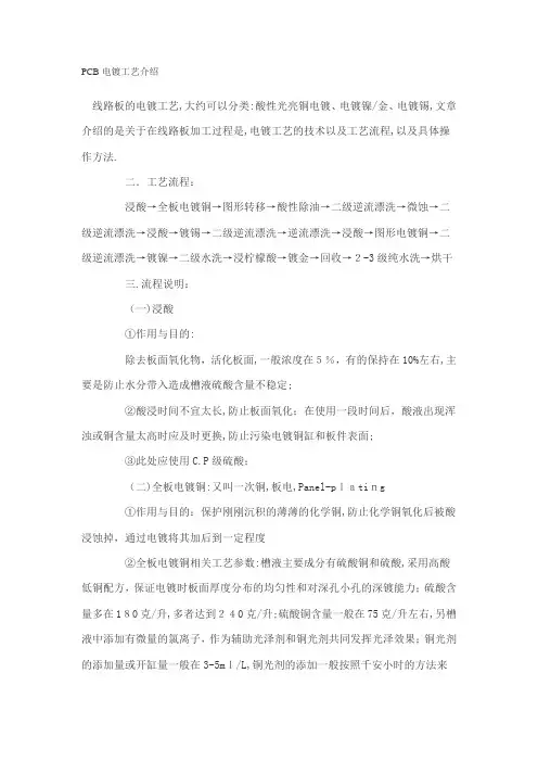 PCB电镀工艺介绍