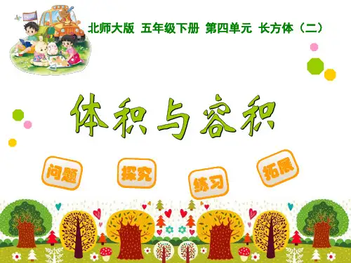体积与容积(经典实用)北师大版五年级下册数学课件