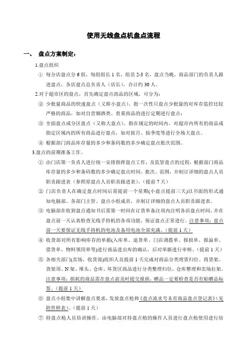 使用盘点机盘点流程