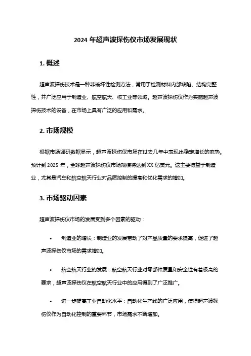2024年超声波探伤仪市场发展现状