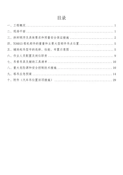 塔吊拆卸方案