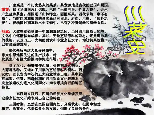 川菜的形成与发展