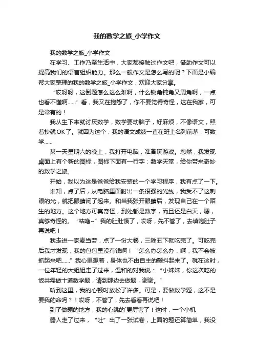 我的数学之旅_小学作文
