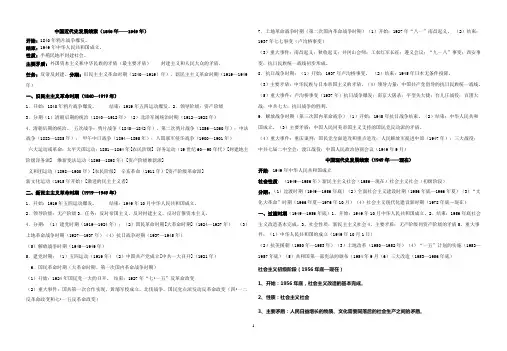 中国近代史发展线索