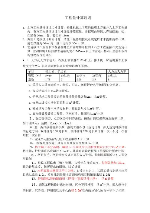 清华斯维尔计算规则