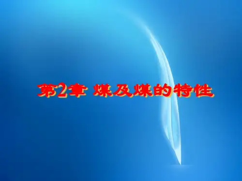 洁净煤技术课件  第2章 煤及煤的特性rev