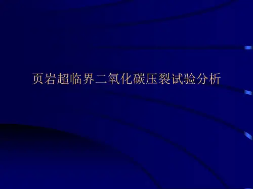 页岩超临界二氧化碳压裂分析