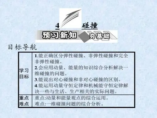 2016-2017学年人教版选修3-5 第十六章 4 碰撞 课件(28张)