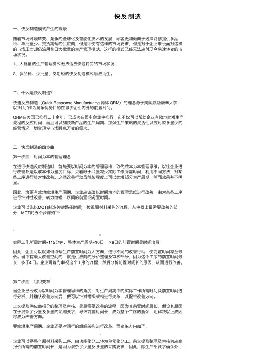 快反制造——精选推荐
