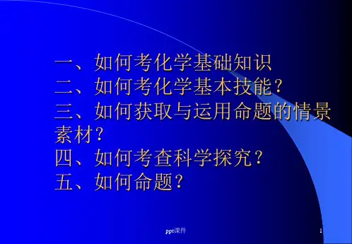 对考试命题的意见与建议  ppt课件