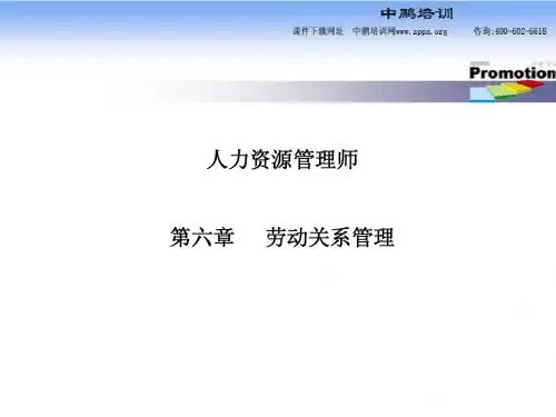 HR 人力资源 二级第六章劳动关系管理