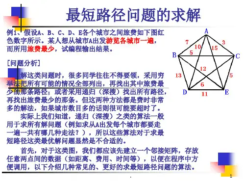 最短路径问题的求解PPT精选文档