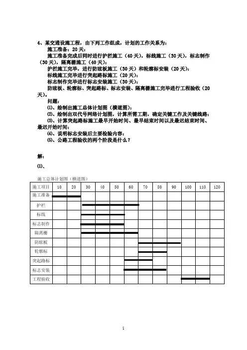 双代号网络图例题