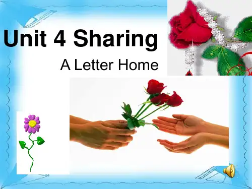Unit 4 Reading; A letter home